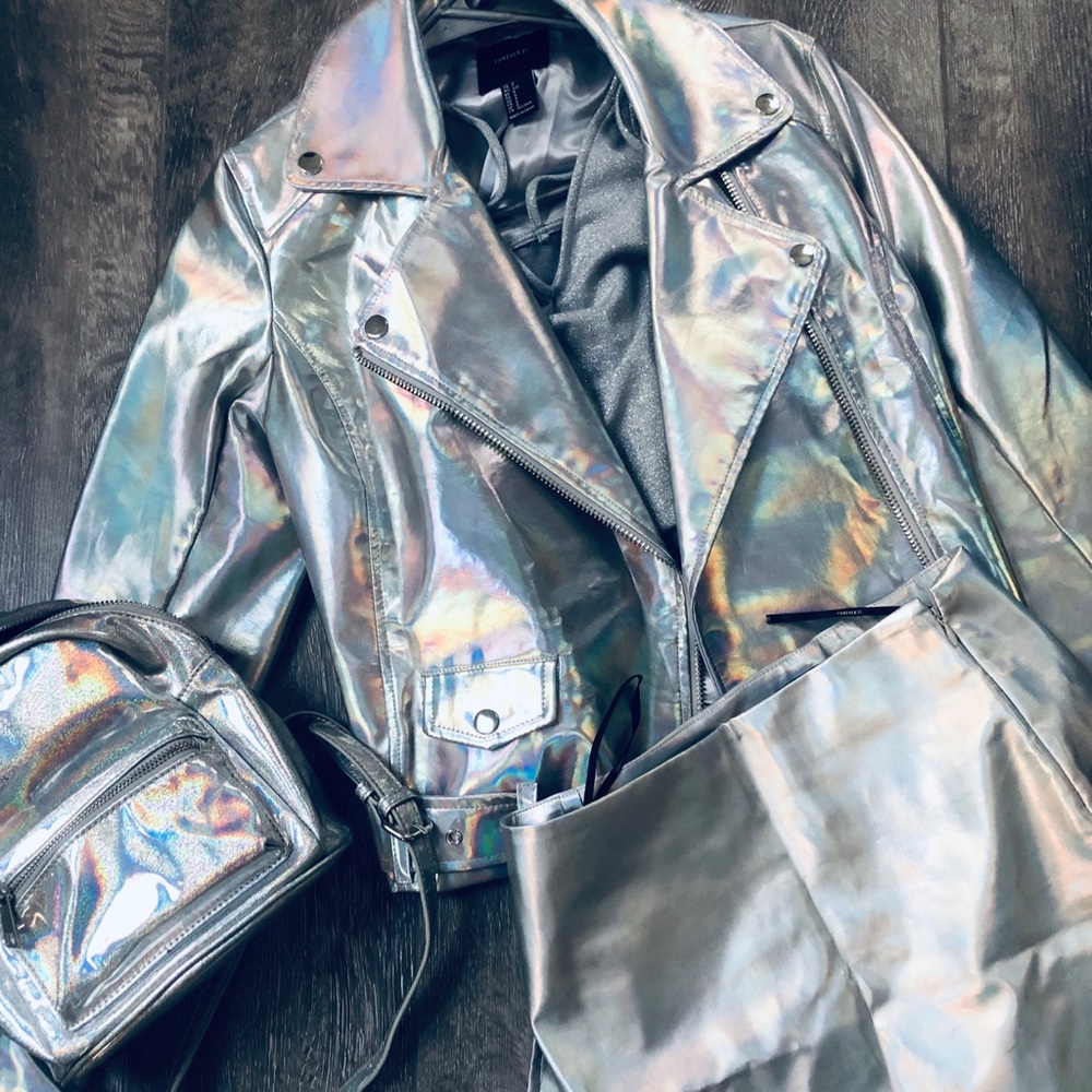 Forever 21 Hologram Moto Jacket